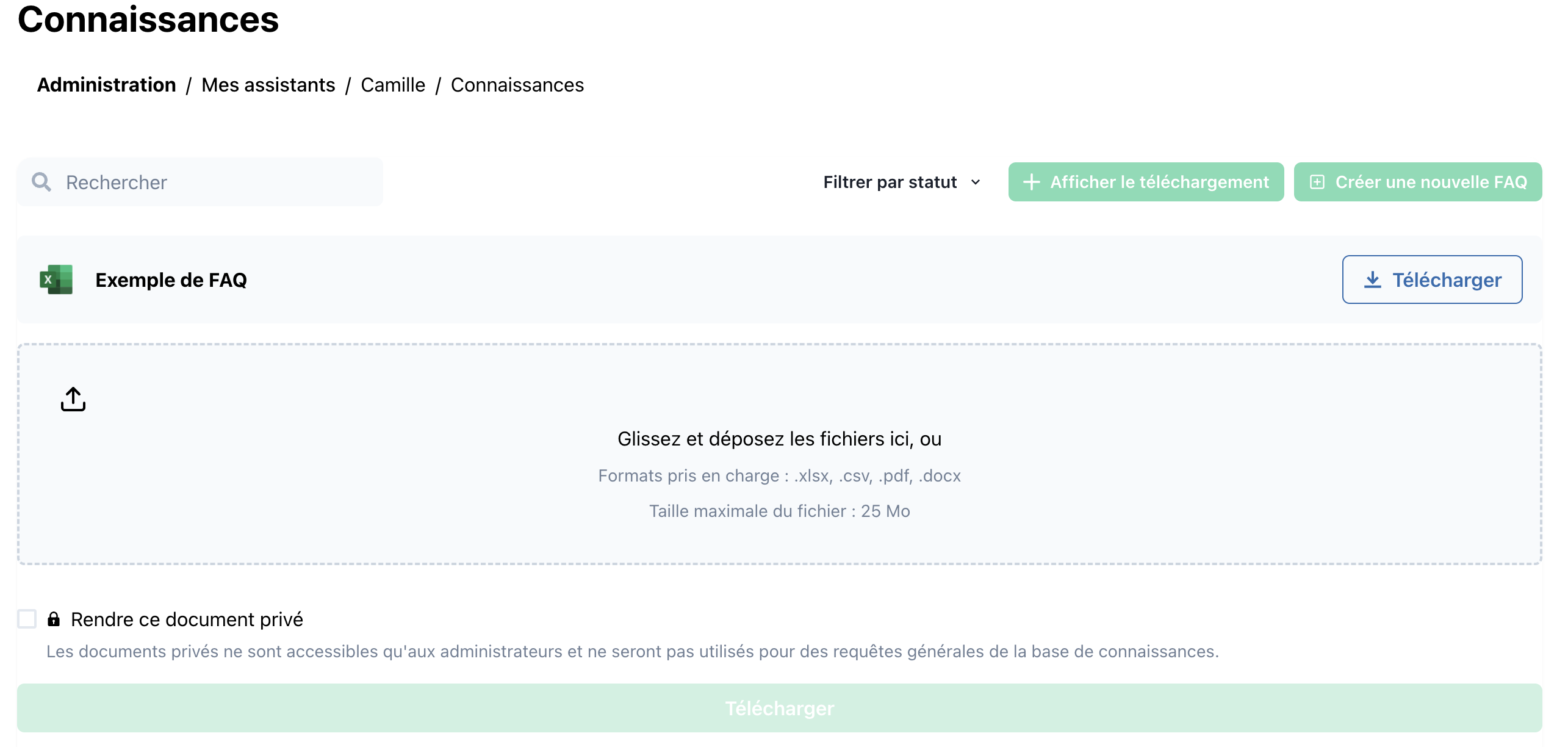 Upload form