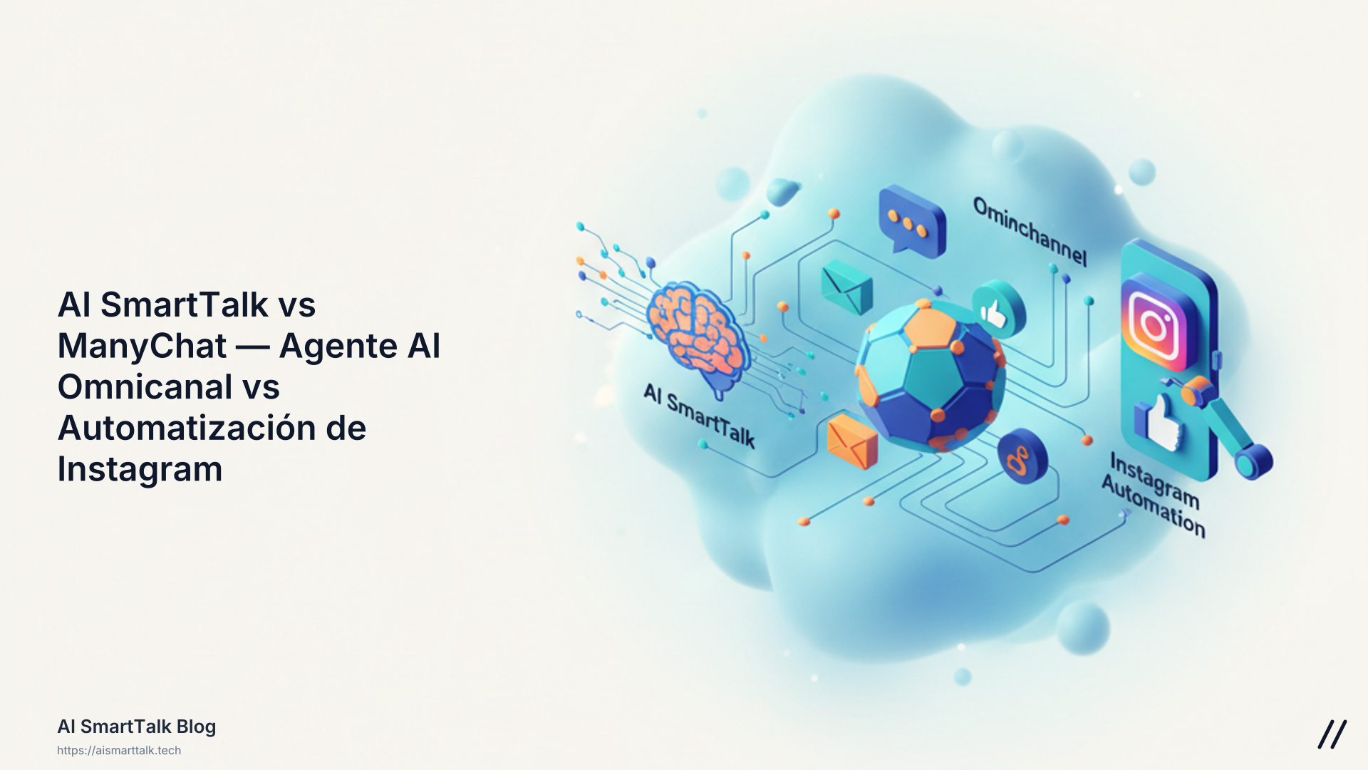 AI SmartTalk vs ManyChat — Agente AI Omnicanal vs Automatización de Instagram