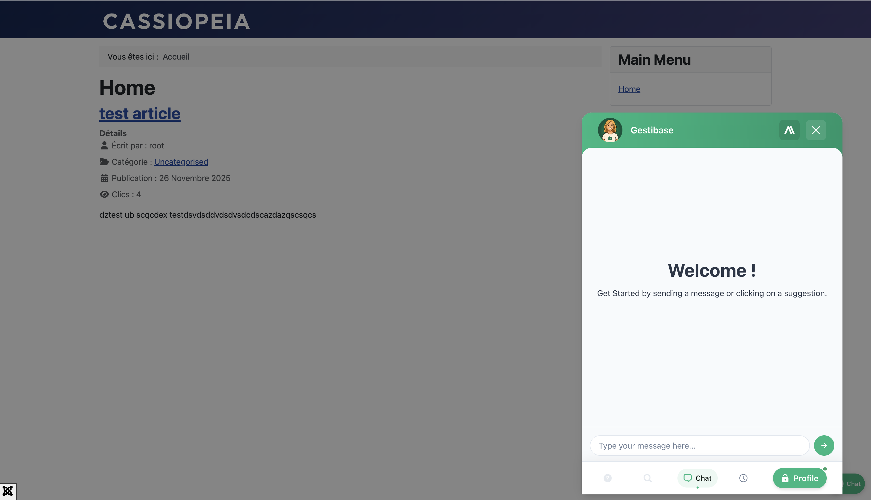 Chatbot de comercio electrónico HikaShop