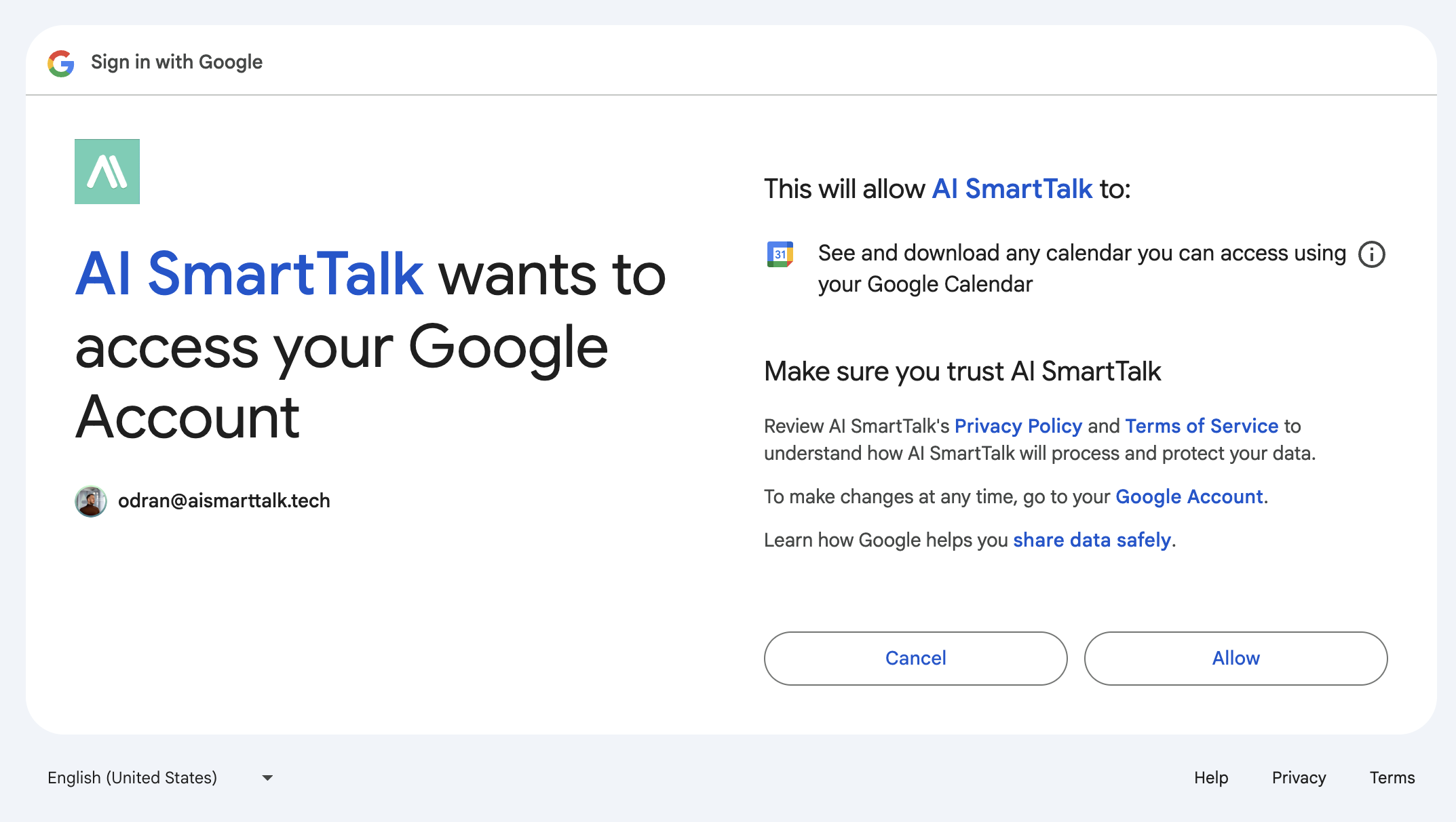 Autorisations OAuth Google