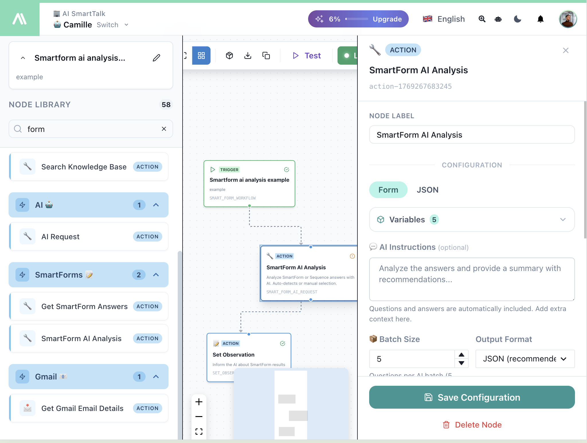 Analyse AI de SmartForm