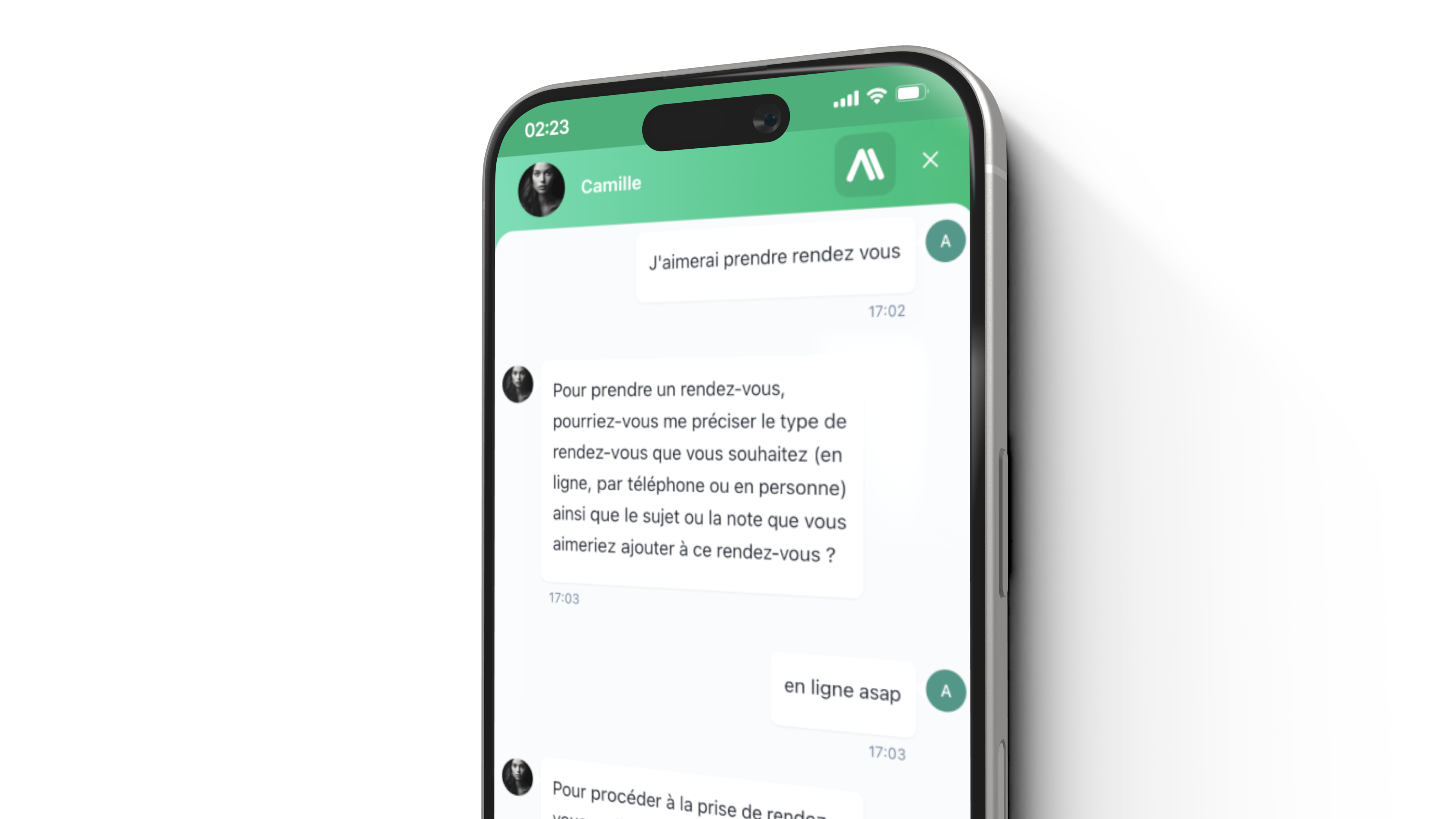 Réservation conversationnelle avec IA
