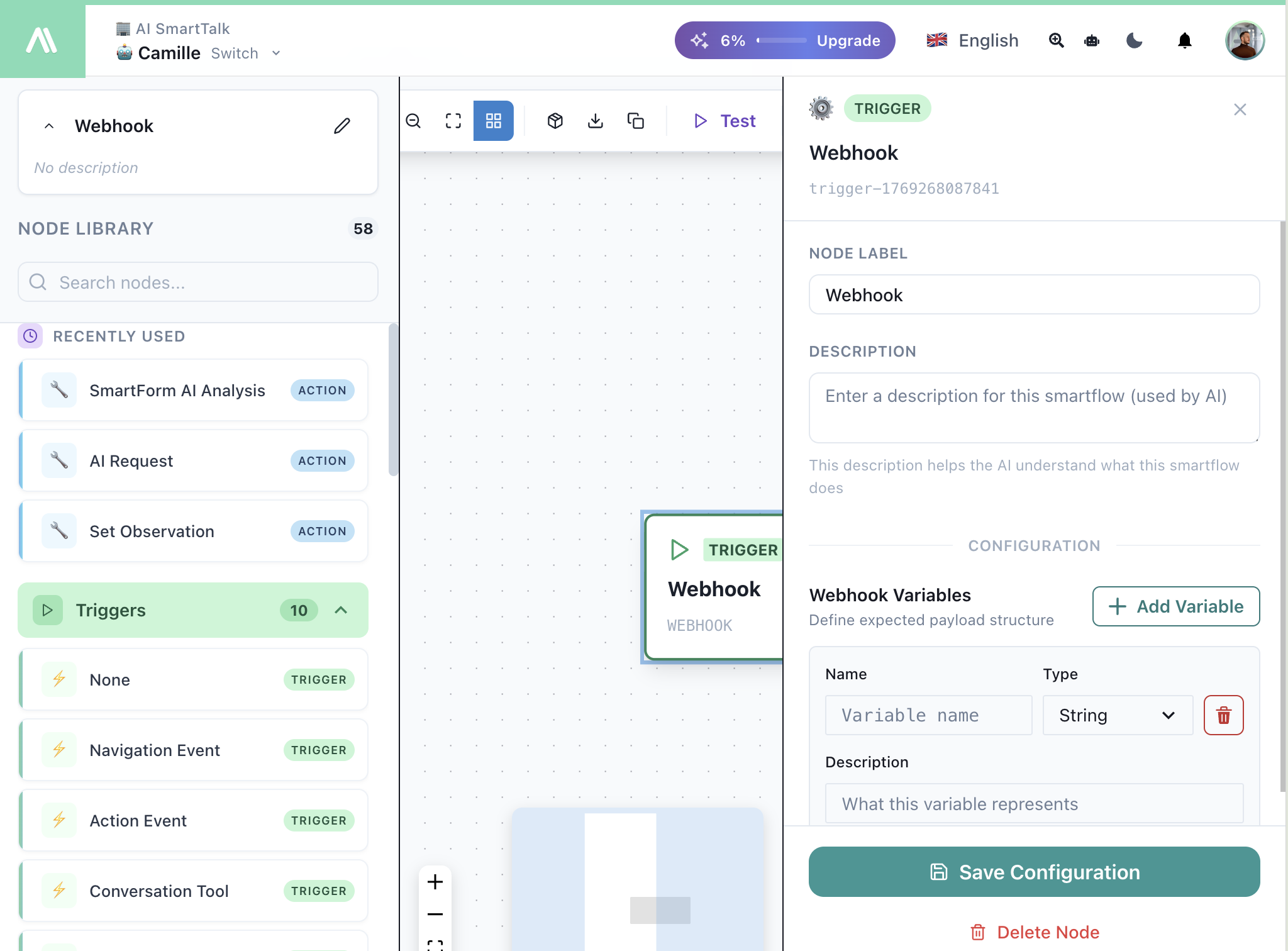 Webhook Okidač Konfiguracija