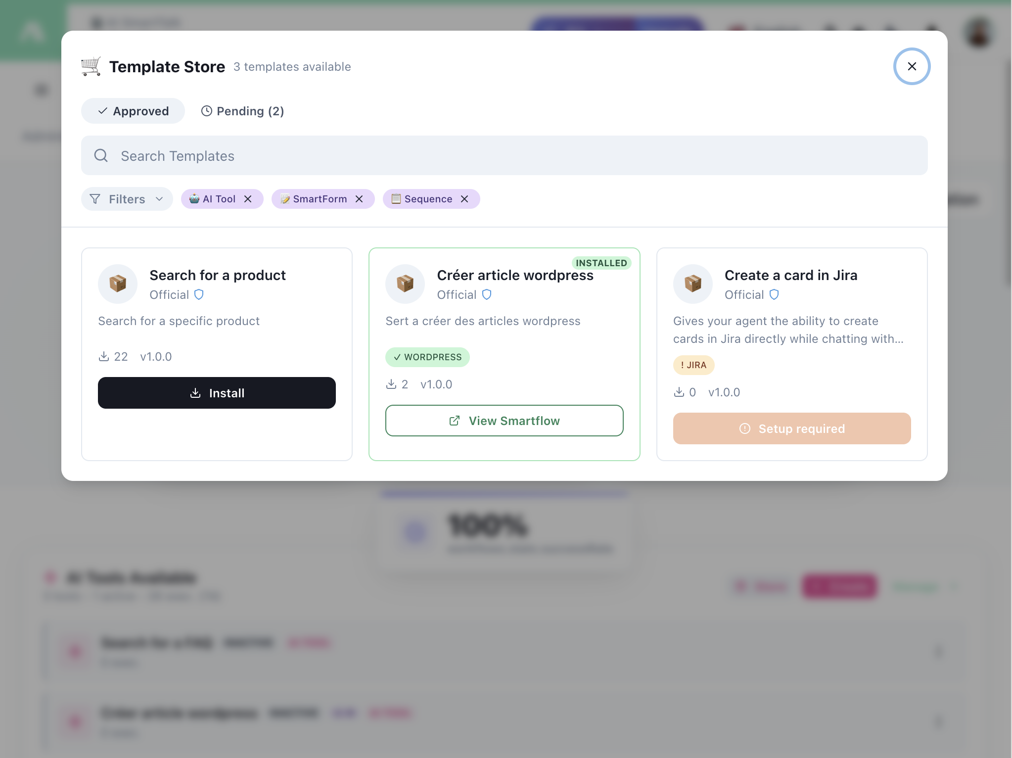 Template Store & Sharing