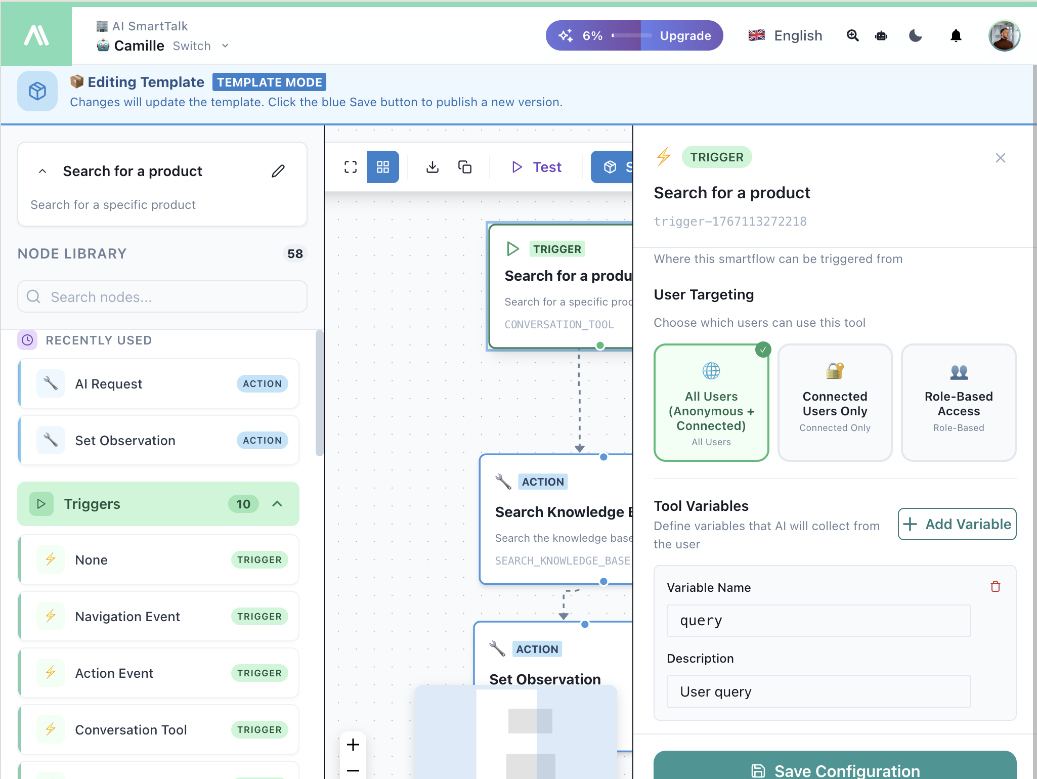 Configurazione Strumento di Conversazione