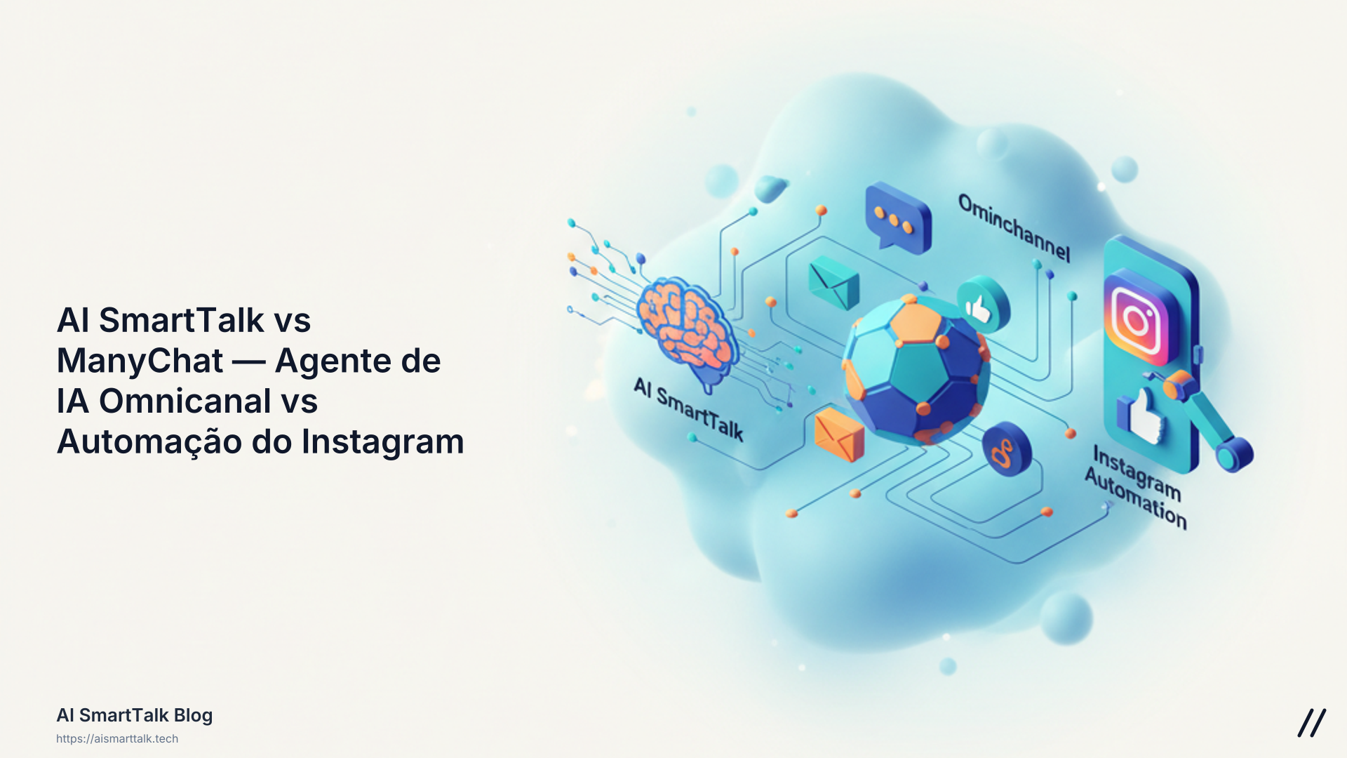 AI SmartTalk vs ManyChat — Agente de IA Omnicanal vs Automação do Instagram