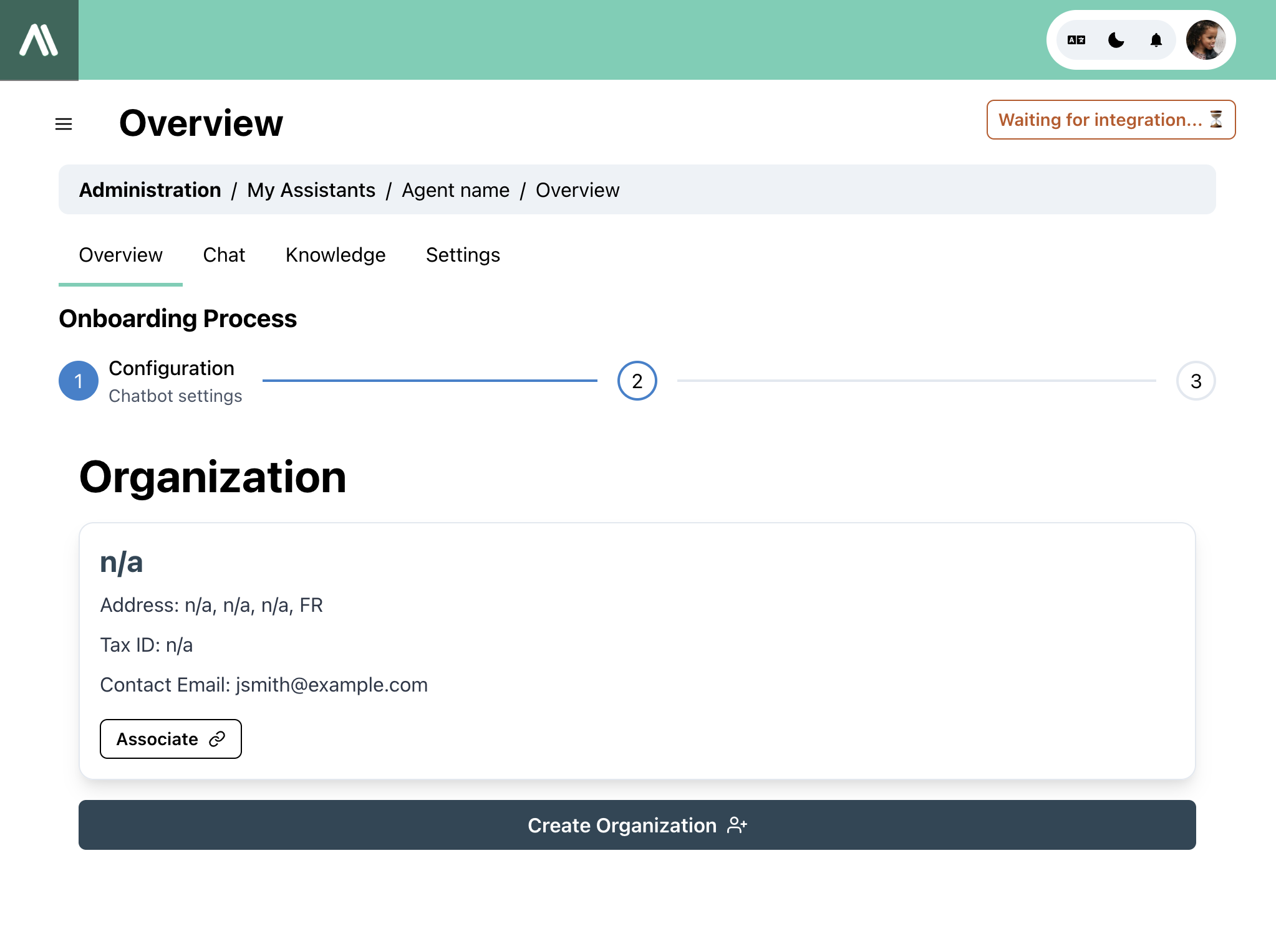 Vytvorenie organizácie