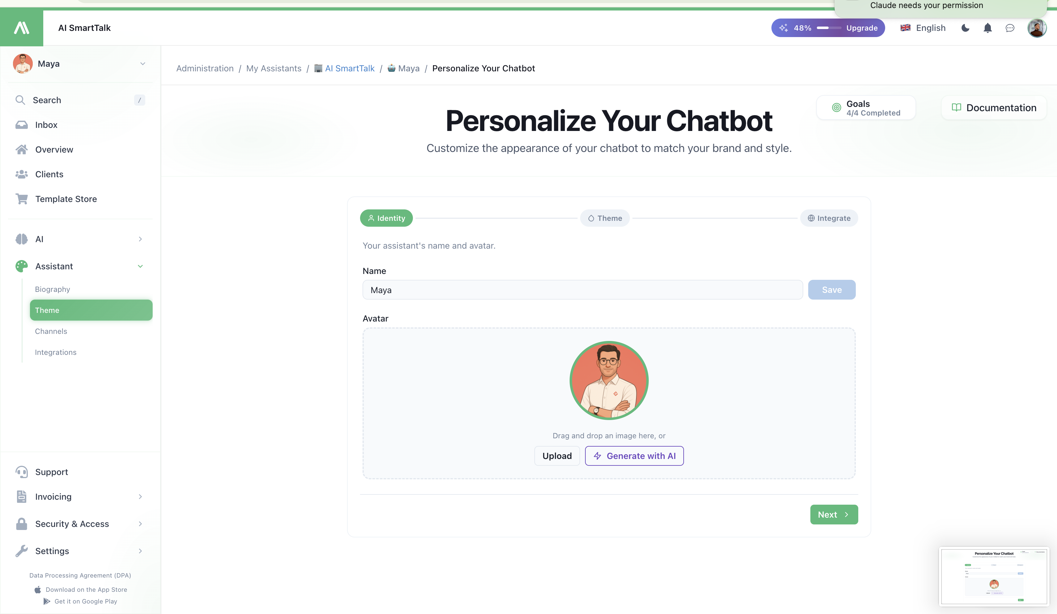 Theme — Step 1: Identity